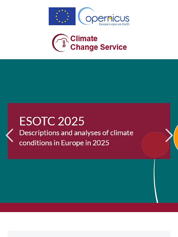 Copernicus Climate Change Service Webpage