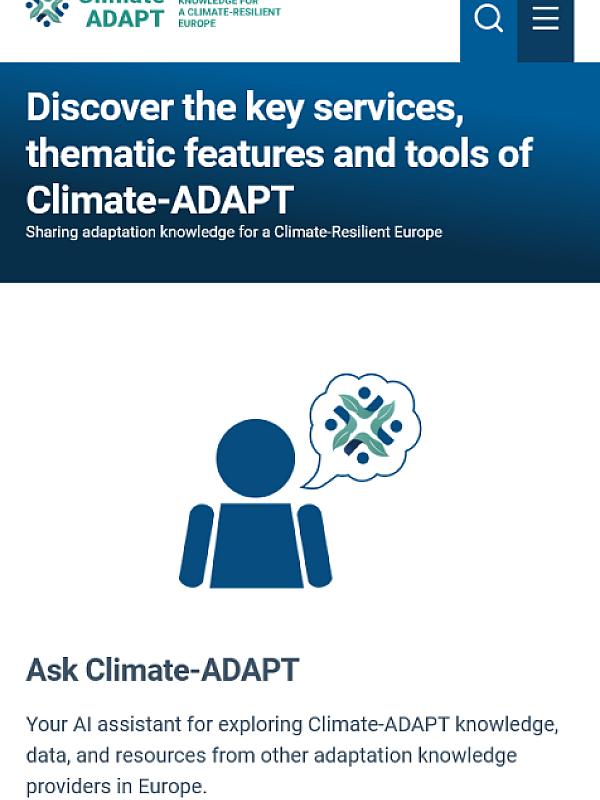 EU Climate ADAPT Webpage