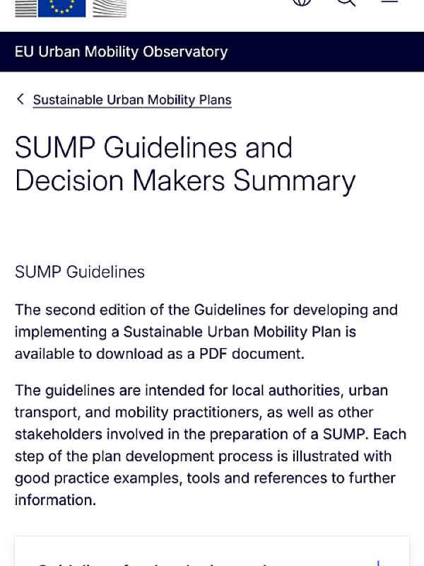 SUMP Guidelines and Decision Makers Summary