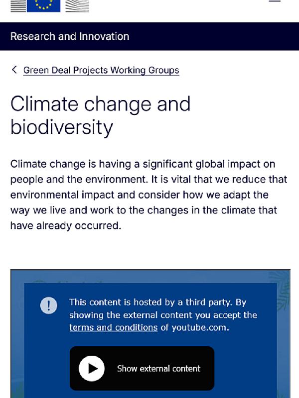 EC Climate change and biodiversity working group