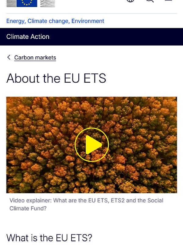About the EU ETS Webpage