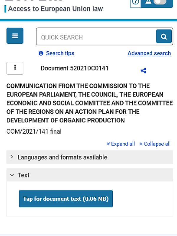 EU Organic Action Plan