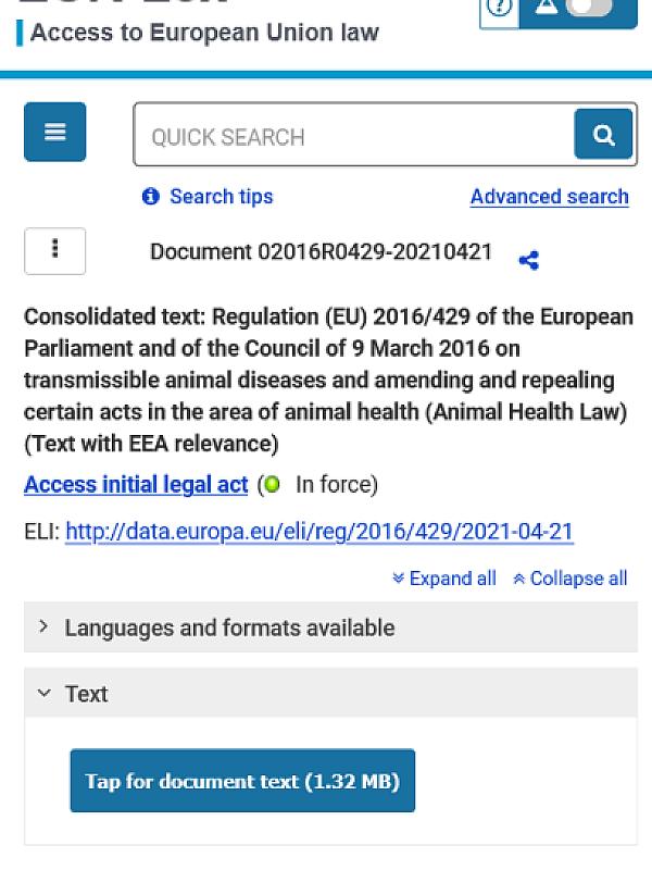 EU Animal Health Law