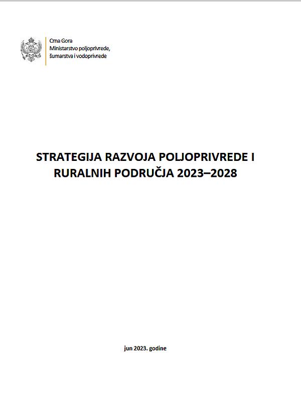 Montnegro: Agriculture and Rural Development Strategy (2023-2028)
