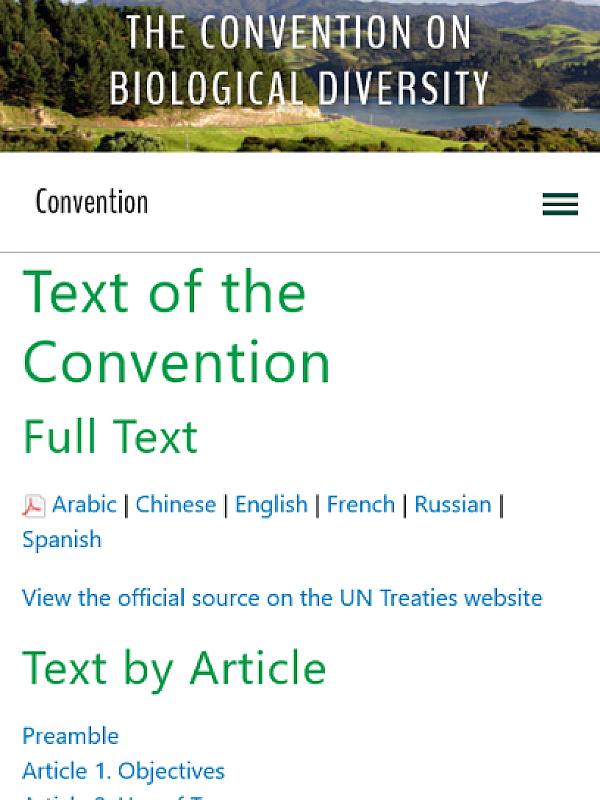 Convention on Biological Diversity (CBD)
