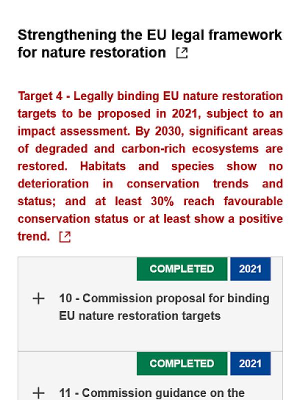 EU Biodiversity Strategy Actions Tracker