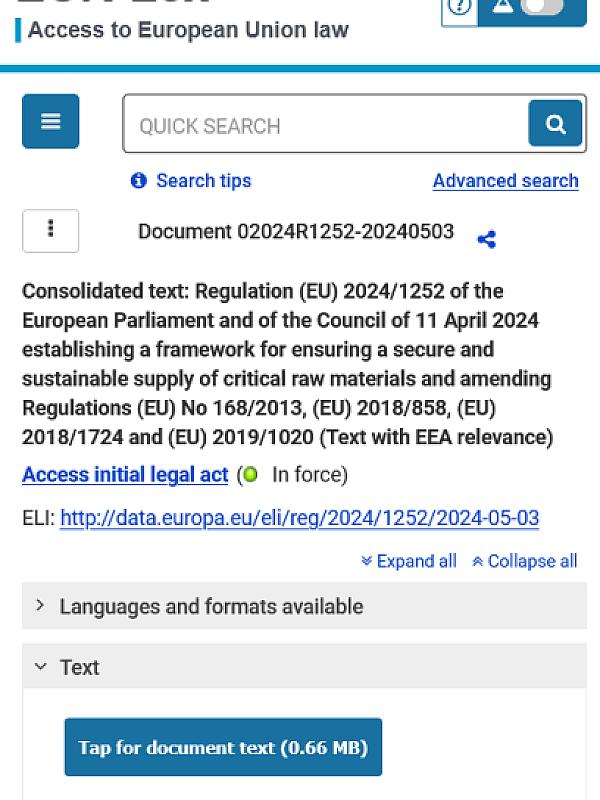 Critical Raw Materials Act