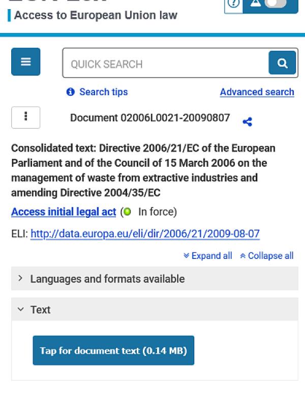 Extractive Waste Directive