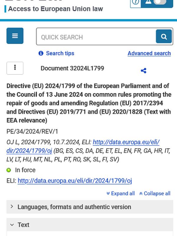 Right to Repair Directive