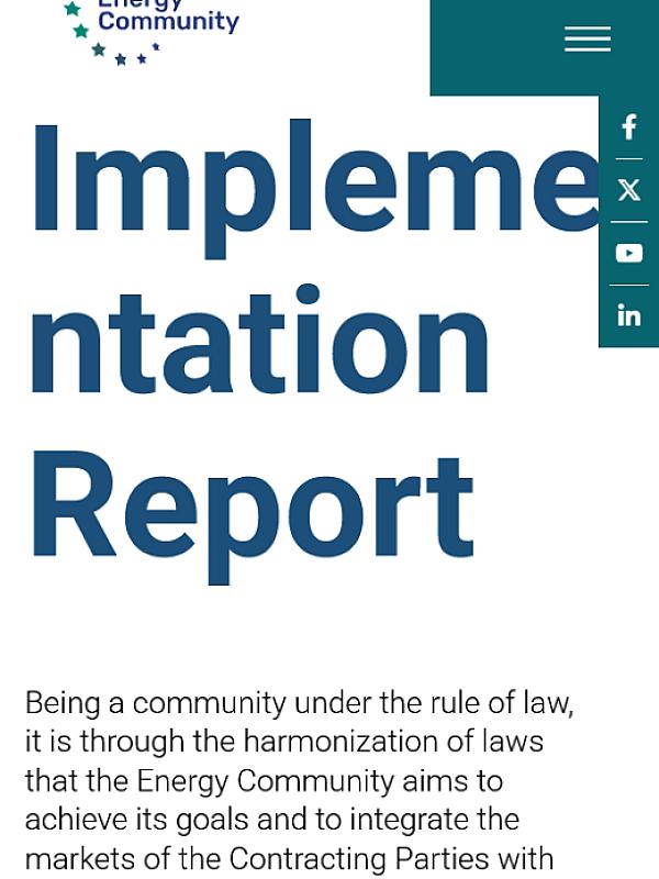 Annual Implementation Report of the Acquis under the Treaty Establishing the Energy Community