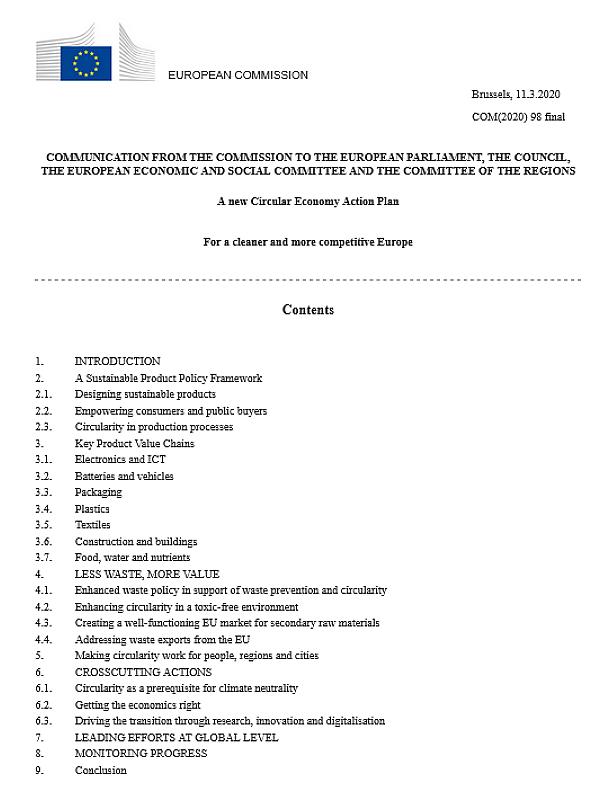 EU Circular Economy Action Plan
